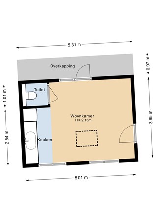 Floorplan - Dorpsstraat 47, 3751 EM Bunschoten-Spakenburg